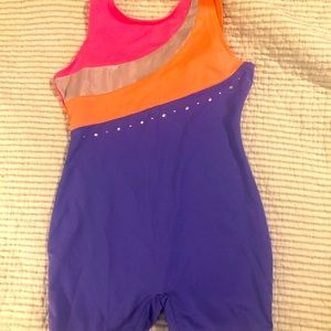One piece gymnastics leotard